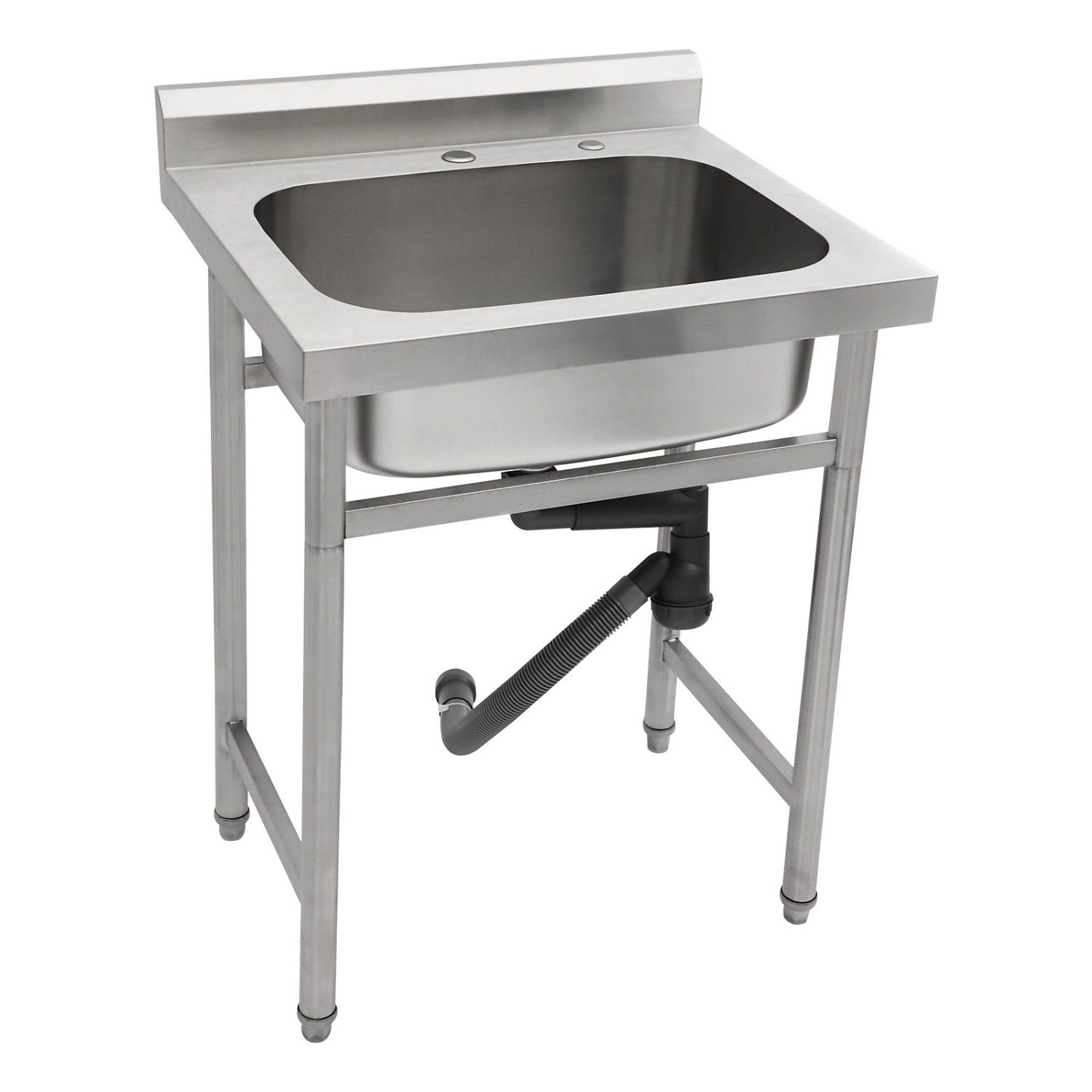 BlackTeck Commercial Sink — 25in., X-Channel Drainage, Multiple Material Layers, Model# N2-SLR1S